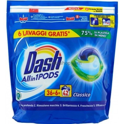 Капсулы для стирки универсал Dash Classico 3 в 1 42 шт