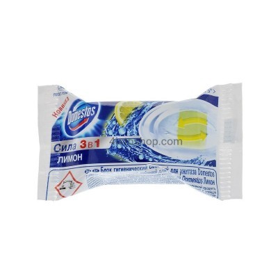 Сменный туалетный блок для унитаза Domestos Лимон 40 г