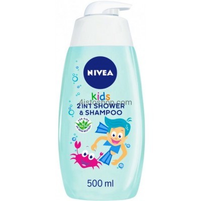Дитячий гель для душу та шампунь Nivea 2в1 для хлопчиків 500 мл