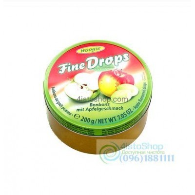Леденцы Woogie Fine Drops Аpple Bonbons с яблочным вкусом 200 г