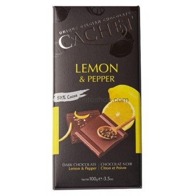 Шоколад Cachet Dark Lemon and Pepper 100г