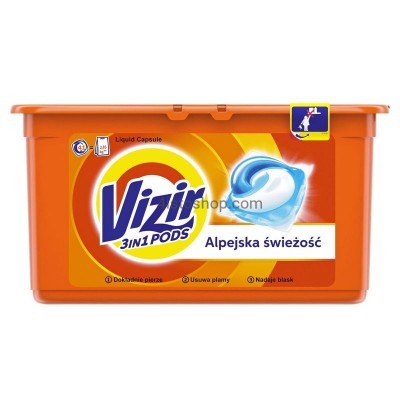 Капсулы для стирки Vizir Alpine Fresh 41 шт
