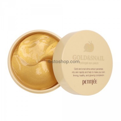 Патчи Petitfee с экстрактом муцина улитки для чувствительной кожи Gold & Snail 60 шт