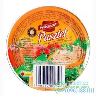 Паштет Курица с томатами Delikatesowy 130 г