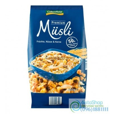 Мюсли с фруктами Crownfield Musli tropikane 750 г