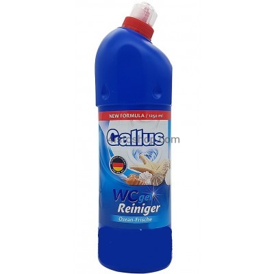 Средство для мытья унитаза GALLUS WC GEL океан, 1250 мл