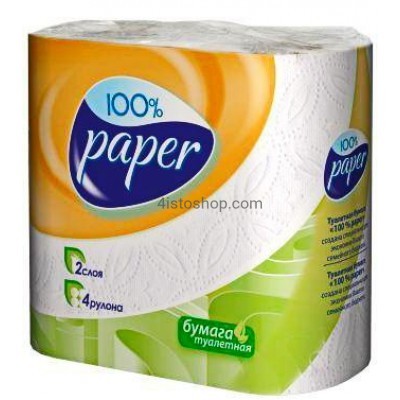 Туалетная бумага Paper Classic 4 рулона двухслойная