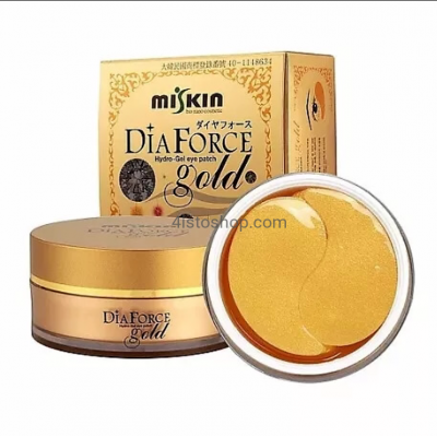 Гидрогелевые патчи с золотом Miskin Dia Force Gold Hydro Gel Eye Patch 60шт