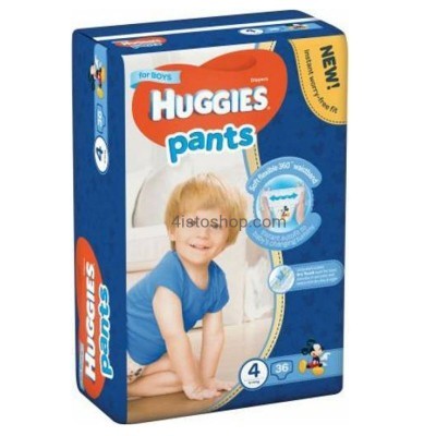 Подгузники-трусики Huggies Pants 4 для мальчиков от 9 до 14 кг 36 шт 