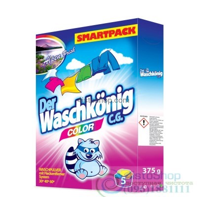 Waschkonig Color порошок для кольорової білизни 375 г