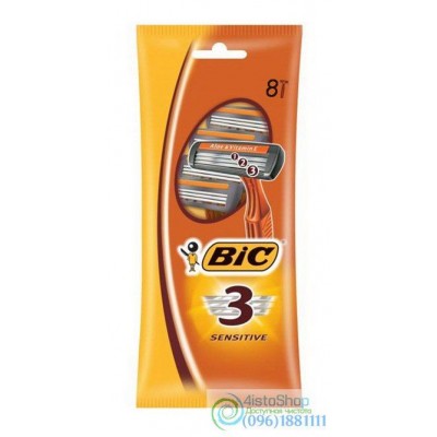 Набор одноразовых бритвенных станков Bic 3 Sensitive 8 шт.