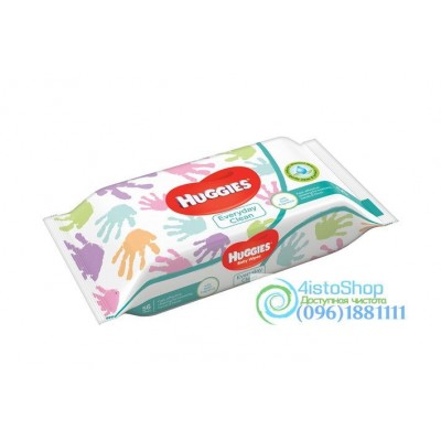 Влажные салфетки Huggies Everyday 56 шт 