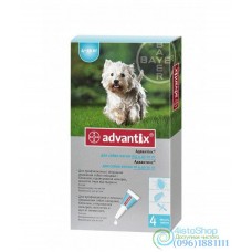Bayer Advantix защита от блох и клещей для собак 4-10кг 1 пипетка