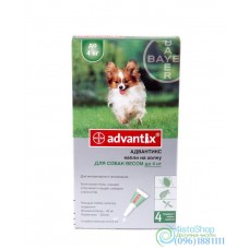 Bayer Advantix защита от блох и клещей для собак до 4кг 1 пипетка