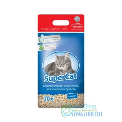 Наполнитель для кошачьего туалета SuperCat стандарт 3 кг синий	